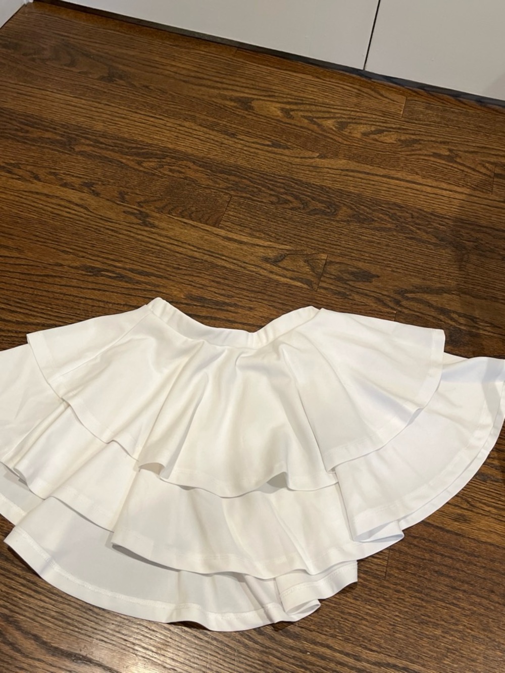 White Tiered Ruffle Skirt